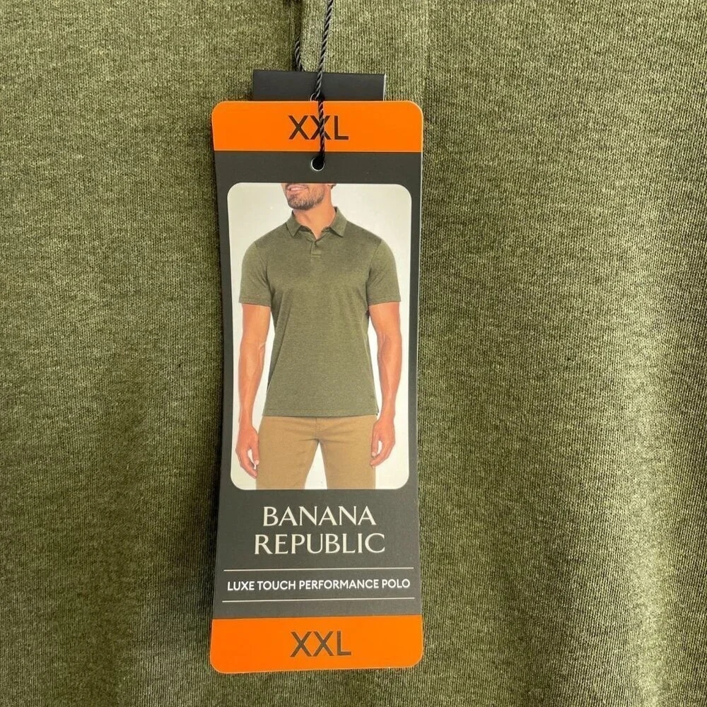 NEW Banana Republic Men's XXL Luxe Touch Performance Polo Shirt